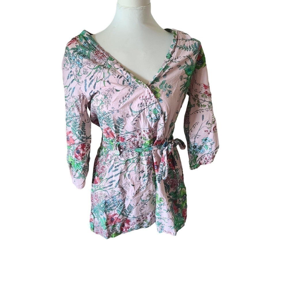 Plum Pretty Sugar Hope Romper pink and green floral cotton